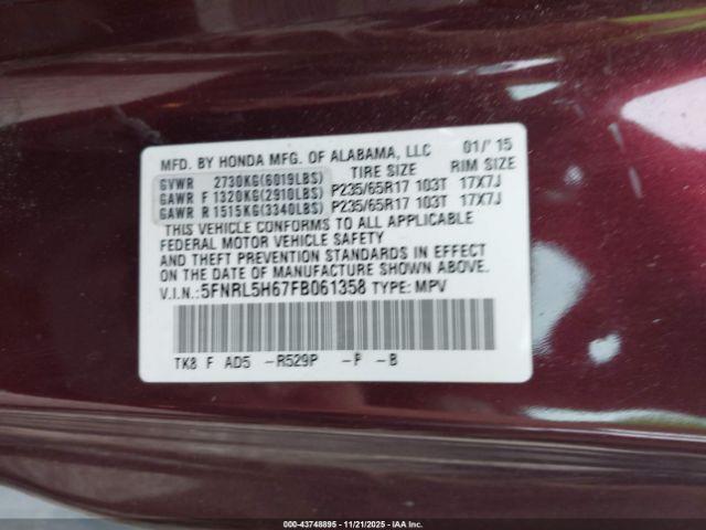 Honda Odyssey Ex-l Image 9